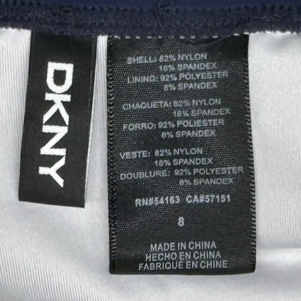 NWTWD | DKNY | Button Strap One-Piece Swimsuit | Navy | Size 8 - Picture 12 of 13